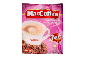 Напій кавовий розчинний з ароматом амаретто 3в1 MacCoffee м/у 18г