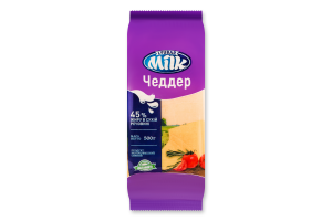 Продукт сирний 45% молоковмісний Чеддер Lyubar Milk м/у 500г