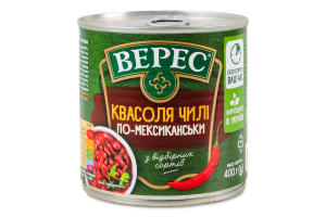 Фасоль чили по-мексикански стерилизованная Верес ж/б 400г