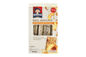 Quaker Real Medleys Peach Almond Multigrain Fruit & Nut Bar - 5 CT