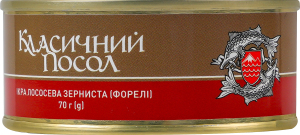 Икра форели лососевая зернистая Класичний Посол 1с ж/б 70г