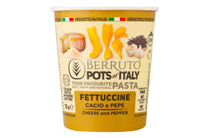 Макарони Pots of Italy 70г Фетучине сир/перецьИ168(Італія)