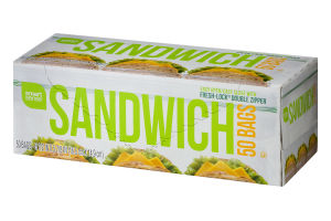 Smart Sense Sandwich Bags - 50 CT