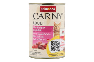 Корм д/котів Мультим"ясний коктейль 400г ж/б Карні