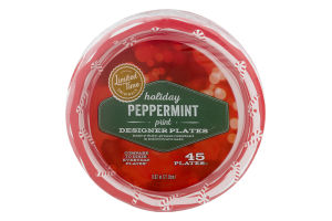 Ahold Peppermint Print Designer Plates - 45 CT