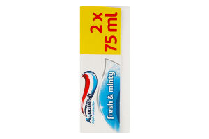 Паста зубная с фтором Освежающая-мятная Triple protection Aquafresh 2х75мл