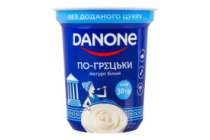 Йогурт 4% без добавленного сахара Белый По-гречески Danone ст 350г