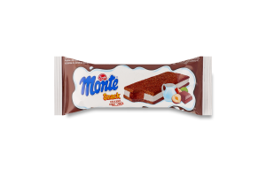 Тістечко з вершковим наповненням молока шоколаду та лісових горіхів Snack Monte м/у 29г