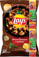Чипси картопляні М'ясна пательня з грибами Lay's м/у 60г