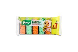 Губки кухонные крупнопористые Пчелка Fino 6шт