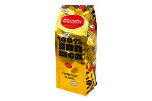 Кава натуральна смажена в зернах Espresso blend Gemini в/с м/у 1кг