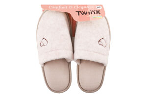 Капці кімнатні домашні жіночі войлочні з вишивкою Twins Home Style Lama №16134 36-41