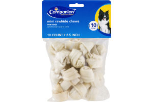 Companion Mini Rawhide Chews For Dogs - 10 CT