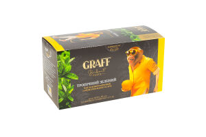 Чай зелений байховий з ароматом манго та лічі Тропічний зелений Graff к/у 20х1.5г