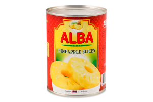 Ананаси кільцями в сиропі Alba Food з/б 580мл