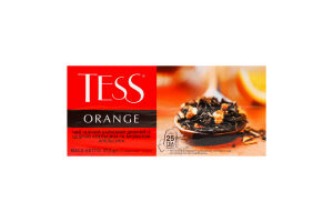 Чай Orange чорний з цедрою апельсина та ароматом апельсина 25*1,5г Tess