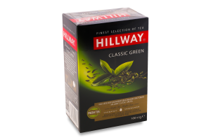 Чай зелений байховий листовий Classic Green Hillway в/с к/у 100г