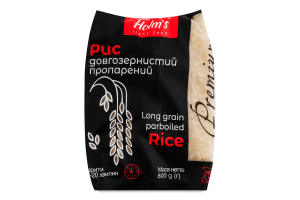 Рис довгозернистий пропарений Premium Holm's м/у 800г