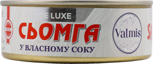Сьомга De Luxe у власному соку 240г ж/б з ключем Valmis