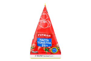 Паста томатна 25% 70г пірамідка Гурман
