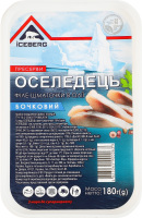 Сельдь филе-кусочки в масле Бочковая Iceberg п/у 180г