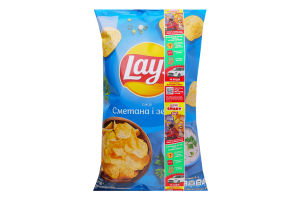 Чипсы картофельные Сметана и зелень Lay's м/у 120г