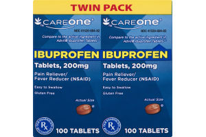 CareOne Ibuprofen Pain Reliever/Fever Reducer - 200 CT