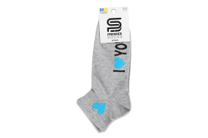 Шкарпетки Premier socks напис на стопі сір р.23-25