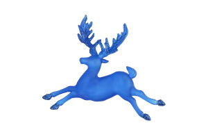 Підвіска новорічна Олень синя 11,5*14см КМ