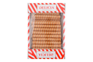 Вафли со вкусом топленого молока Трубочки Delicia к/у 450г