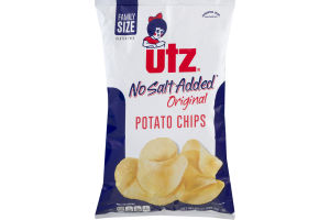 Utz No Salt Added Original Potato Chips Family Size