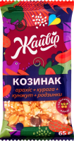Козинак с облепиховым маслом Арахис + курага + кунжут + изюм Жайвір м/у 65г