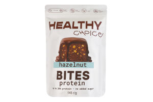 Цукерка в чорному шоколаді Hazelnut Protein bites Healthy Choice д/п 145г