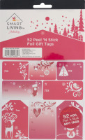 Smart Living Holiday Peel 'N Stick Foil Gift Tags - 52 CT