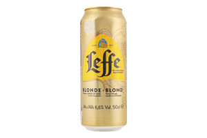Пиво 500мл 6.6% світле пастеризоване Blond Leffe з/б