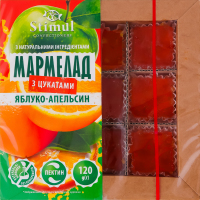Мармелад с натуральными ингредиентами с цукатами Яблоко-апельсин Stimul к/у 120г