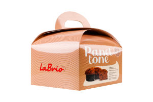 Панетоне карамельний з солоною карамеллю, родзинками та цукатами LaBrio к/у 0.65кг