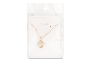 Ланцюжок жовтий метал з підвіскою 40см FHF1508