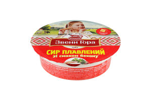 Сир плавлений 50% пастоподібний зі смаком бекону Звени Гора ст 90г