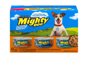 Purina Mighty Dog Protein Packed Dog Food Variety Pack - 12 PK