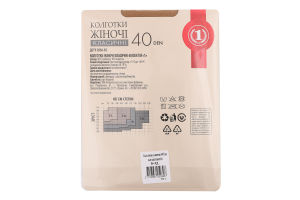 Колготи жіночі бежеві 40ден р.5 ТМ "1"