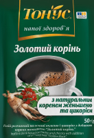 Напиток растворимый на основе ячменя и цикория с добавлением корня женьшеня Золотой корень Тонус м/у 50г