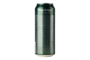 Напій слабоалкогольний 500мл 7% сильногазований Gin&Basil King's Bridge з/б