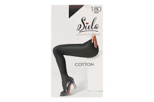Колготи жіночі Коттон неро 180ден р.4 Сіела