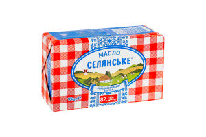 Масло сладкосливочное 82% Экстра Селянське м/у 180г