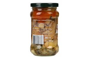 Грибы маринованные пастеризованные Ассорти Novus с/б 280г