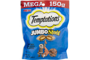 Temptations Jumbo Stuff Cat Treats Savory Salmon Flavor
