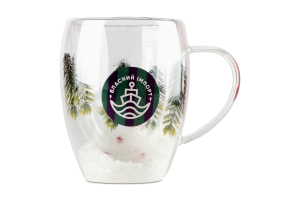 Склянка д/напоїв ЗимоваНіжність подвійне дно 350мл