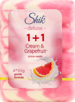 Крем-мыло туалетное Крем&Грейпфрут 1+1 Deluxe Shik 4х90г