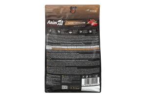 Корм сухий повнораціонний для дорослих собак великих порід з ягням та свіжою індичкою AnimAll м/у 2.5кг